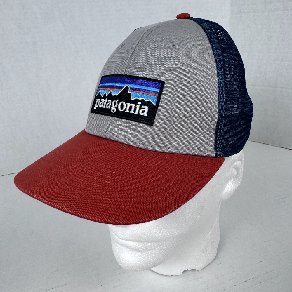 Patagonia P6 Logo Snapback Trucker Hat Cap Colors Red Blue Gray Patch